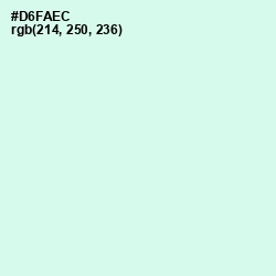 #D6FAEC - Granny Apple Color Image