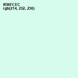 #D6FCEC - Granny Apple Color Image