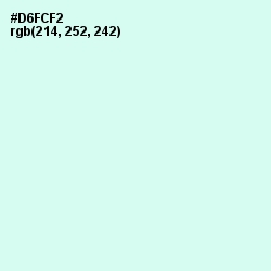 #D6FCF2 - White Ice Color Image