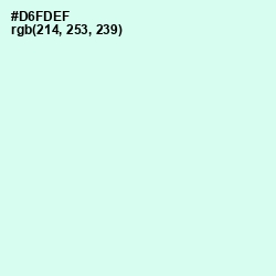 #D6FDEF - Granny Apple Color Image