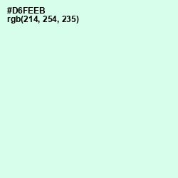 #D6FEEB - Granny Apple Color Image