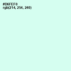 #D6FEF0 - White Ice Color Image