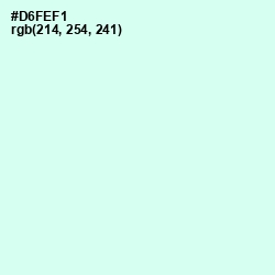 #D6FEF1 - White Ice Color Image