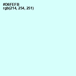 #D6FEFB - Foam Color Image