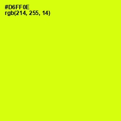 #D6FF0E - Chartreuse Yellow Color Image