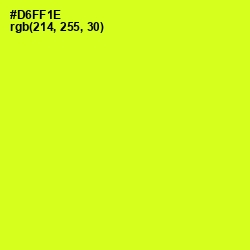 #D6FF1E - Chartreuse Yellow Color Image