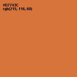 #D7743C - Ochre Color Image