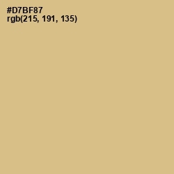 #D7BF87 - Straw Color Image
