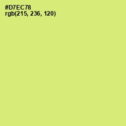 #D7EC78 - Yellow Green Color Image