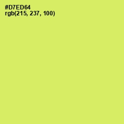 #D7ED64 - Yellow Green Color Image