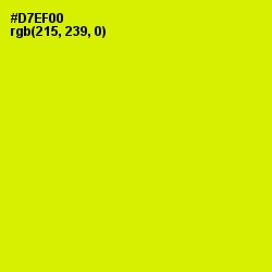#D7EF00 - Chartreuse Yellow Color Image