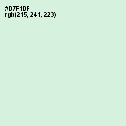 #D7F1DF - Blue Romance Color Image