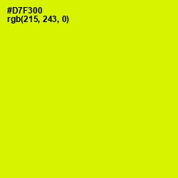 #D7F300 - Chartreuse Yellow Color Image