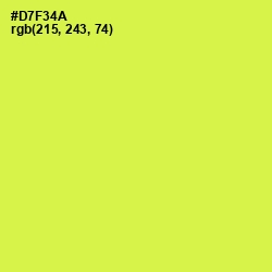 #D7F34A - Starship Color Image