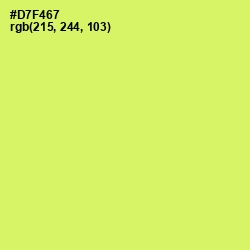 #D7F467 - Sulu Color Image