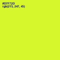 #D7F72D - Pear Color Image