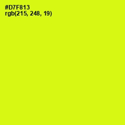 #D7F813 - Chartreuse Yellow Color Image