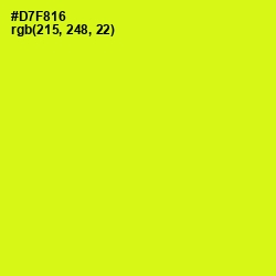 #D7F816 - Chartreuse Yellow Color Image