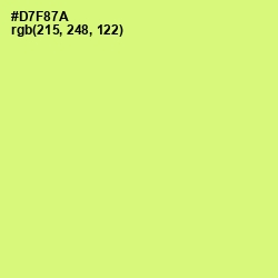 #D7F87A - Sulu Color Image