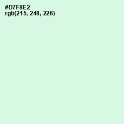 #D7F8E2 - Granny Apple Color Image
