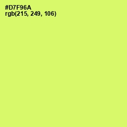 #D7F96A - Sulu Color Image