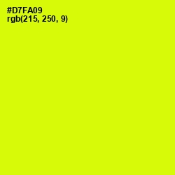 #D7FA09 - Chartreuse Yellow Color Image