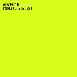 #D7FC1B - Chartreuse Yellow Color Image