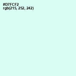 #D7FCF2 - White Ice Color Image