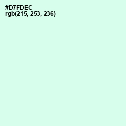 #D7FDEC - Granny Apple Color Image