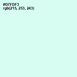 #D7FDF3 - Frosted Mint Color Image