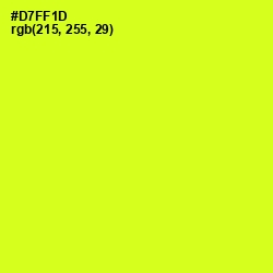 #D7FF1D - Chartreuse Yellow Color Image
