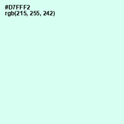 #D7FFF2 - Frosted Mint Color Image