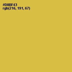 #D8BF43 - Turmeric Color Image