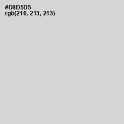 #D8D5D5 - Swiss Coffee Color Image