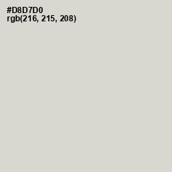 #D8D7D0 - Swiss Coffee Color Image