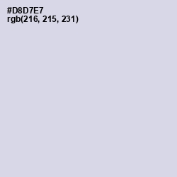 #D8D7E7 - Geyser Color Image