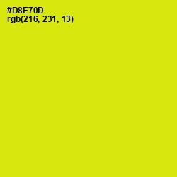 #D8E70D - Bitter Lemon Color Image