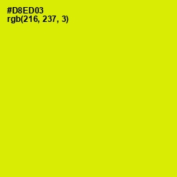 #D8ED03 - Chartreuse Yellow Color Image