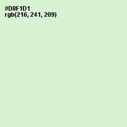 #D8F1D1 - Blue Romance Color Image