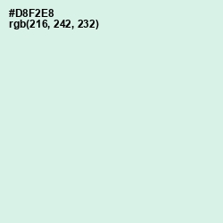#D8F2E8 - Swans Down Color Image
