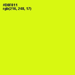 #D8F811 - Chartreuse Yellow Color Image