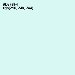 #D8F8F4 - White Ice Color Image