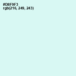 #D8F9F3 - White Ice Color Image