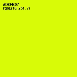 #D8FB07 - Chartreuse Yellow Color Image