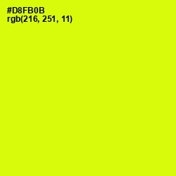 #D8FB0B - Chartreuse Yellow Color Image