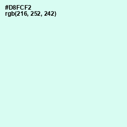 #D8FCF2 - White Ice Color Image