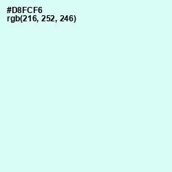#D8FCF6 - White Ice Color Image
