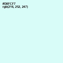#D8FCF7 - White Ice Color Image