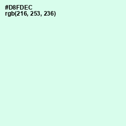 #D8FDEC - Granny Apple Color Image