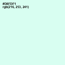 #D8FDF1 - White Ice Color Image